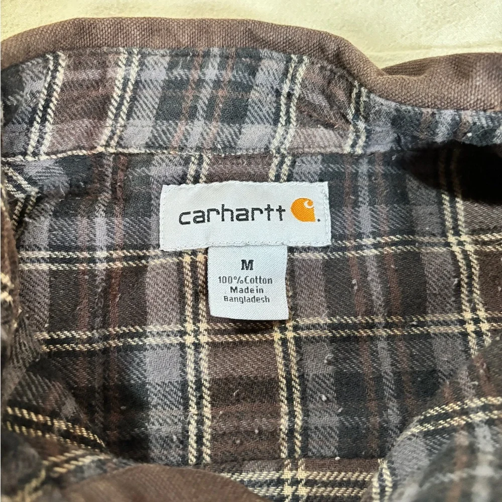 Carhartt Flannel Lined Canvas Shirt Jac (S296) - Picture 4 of 14